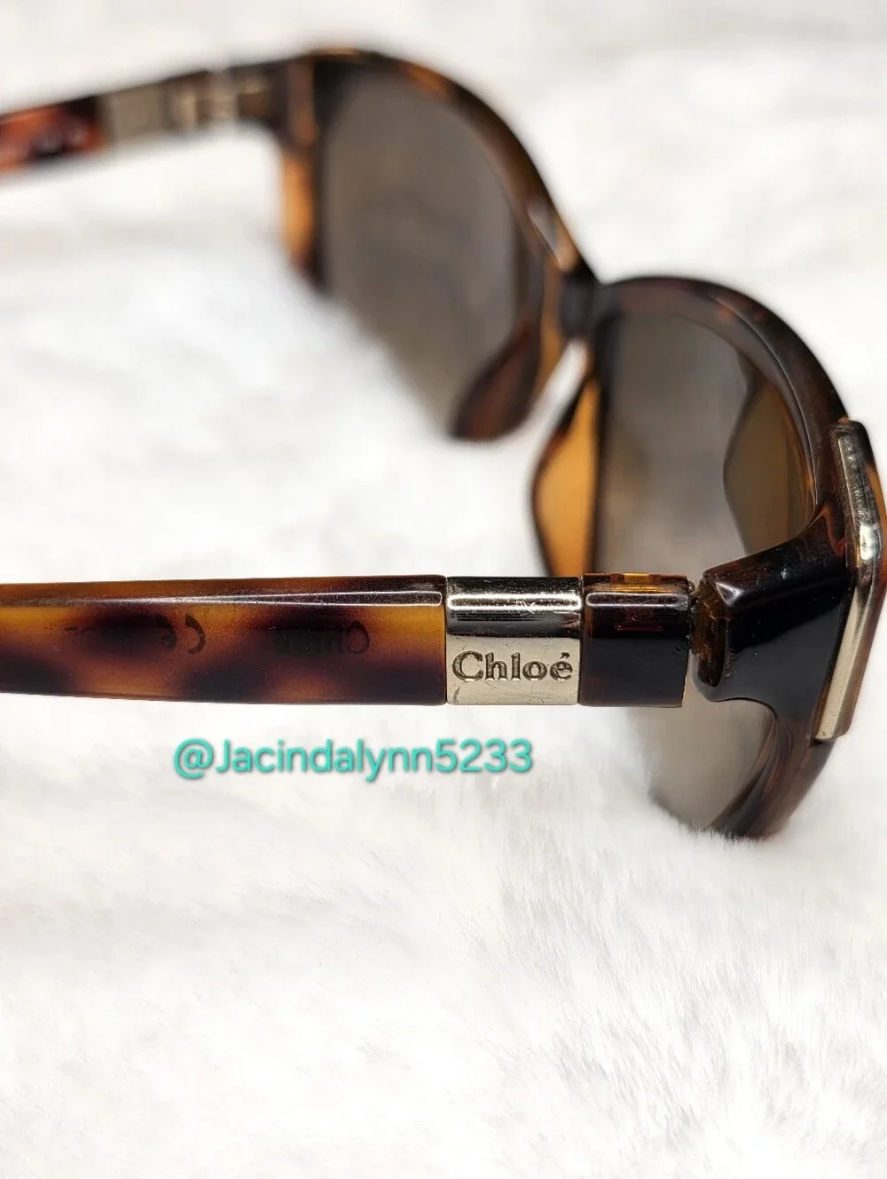 Chloe Havana Cat Eye Sunglasses Brown Tortoiseshell Frames  **SCRATCHED LENSES**